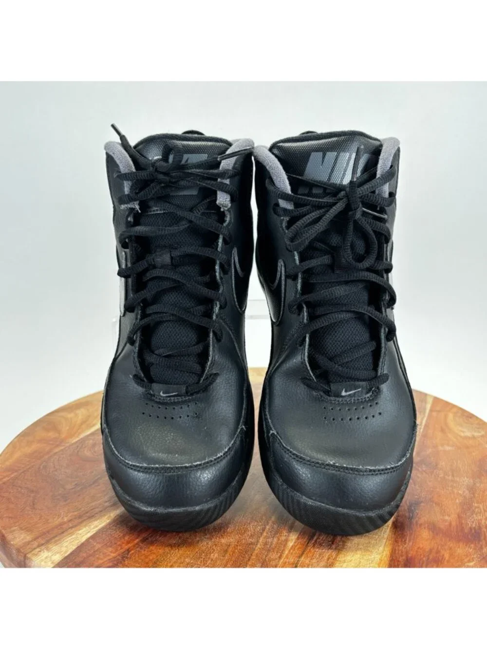 Nike Mens Size 8 The Overplay VII 511372-010 Black Basketball Shoes Sneakers